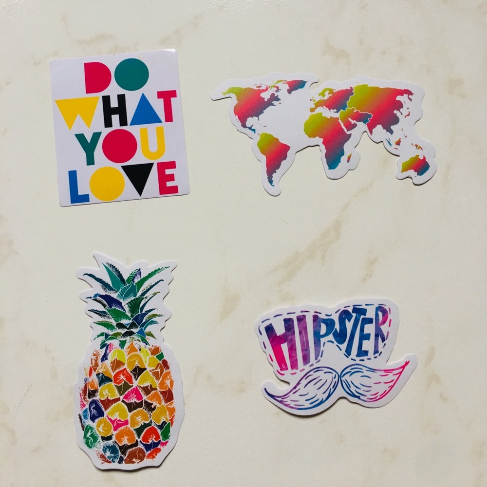 Water proof multi colored stickers